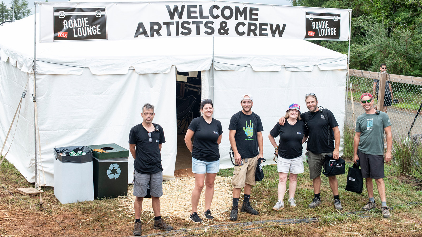 (L to R) Mark Costa, Senior Systems Engineer, DBS Audio Systems; Kayla Knoll, Sales Support Engineer, Midwest, Meyer Sound; Cole Gamber, Systems Engineer, DBS Audio Systems; Jane Eagleson, Director, Communications and Artist Relations, Meyer Sound; Will Popp, Systems Engineer, DBS Audio Systems; Dave Brotman, President, DBS Audio Systems